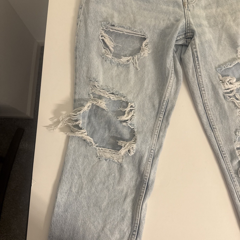 Aeropostale Distressed Mom Jean Blue Jeans Size 14 - Picture 3 of 9